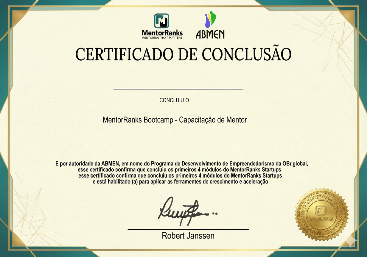 Certificado de Conclusão MentorRanks